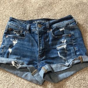 High rise jean shorts